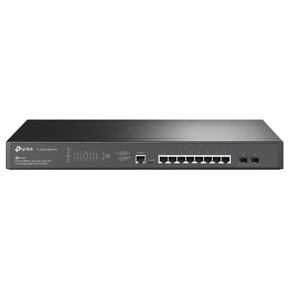 قیمت و خرید سوییچ شبکه مدیریتی 8 پورت +PoE با 2 پورت +SFP تی پی لینک مدل TL-SG3210XHP-M2 | نت ران